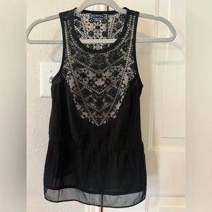 American Eagle XS black lace tank
